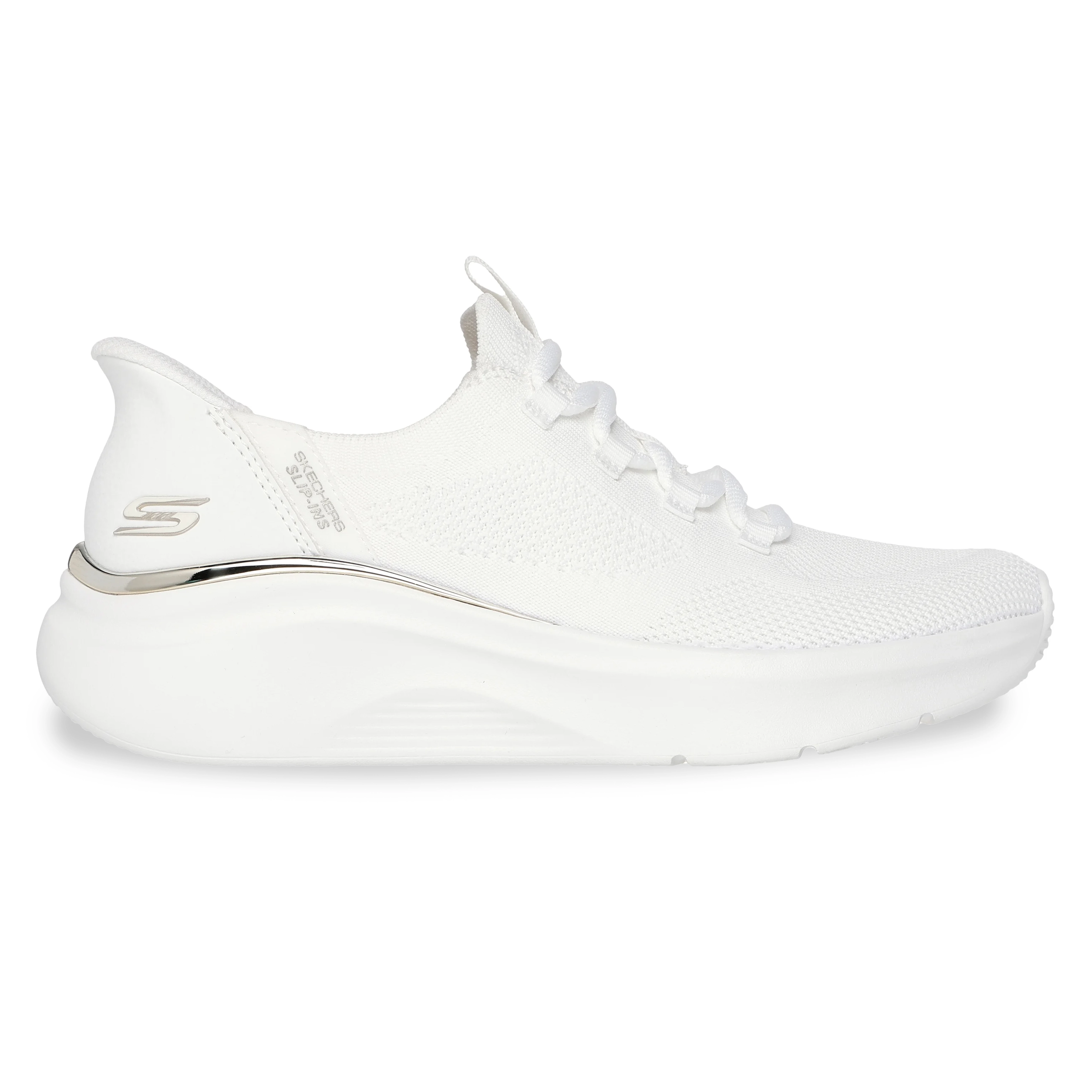 Tênis feminino de treino Skechers Bobs B Love branco vista lateral direita